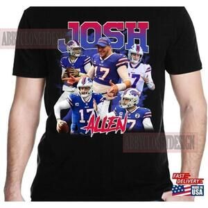 Josh Allen 90S Retro Football Graphic Buffalo Fan Unisex T Shirt